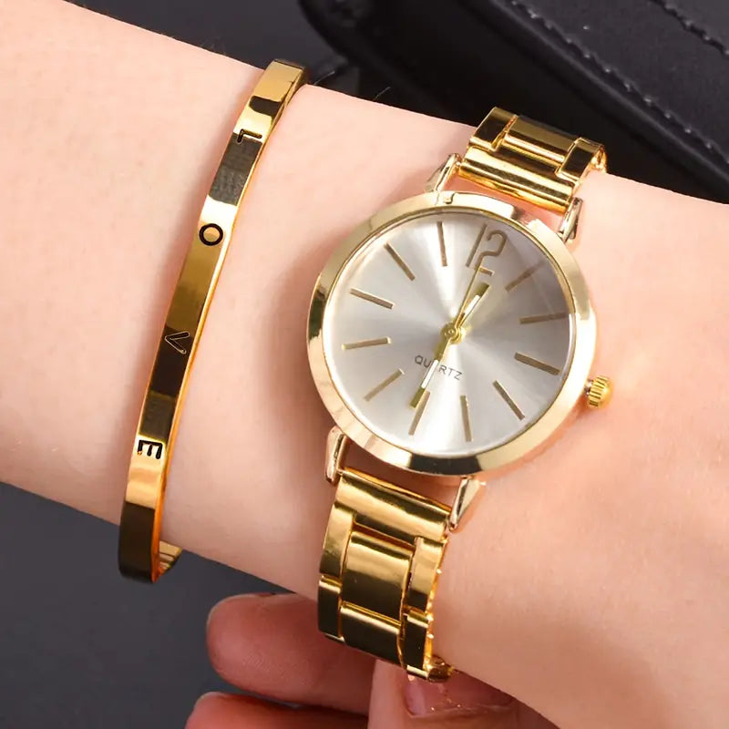 Quartz watch with bracelet